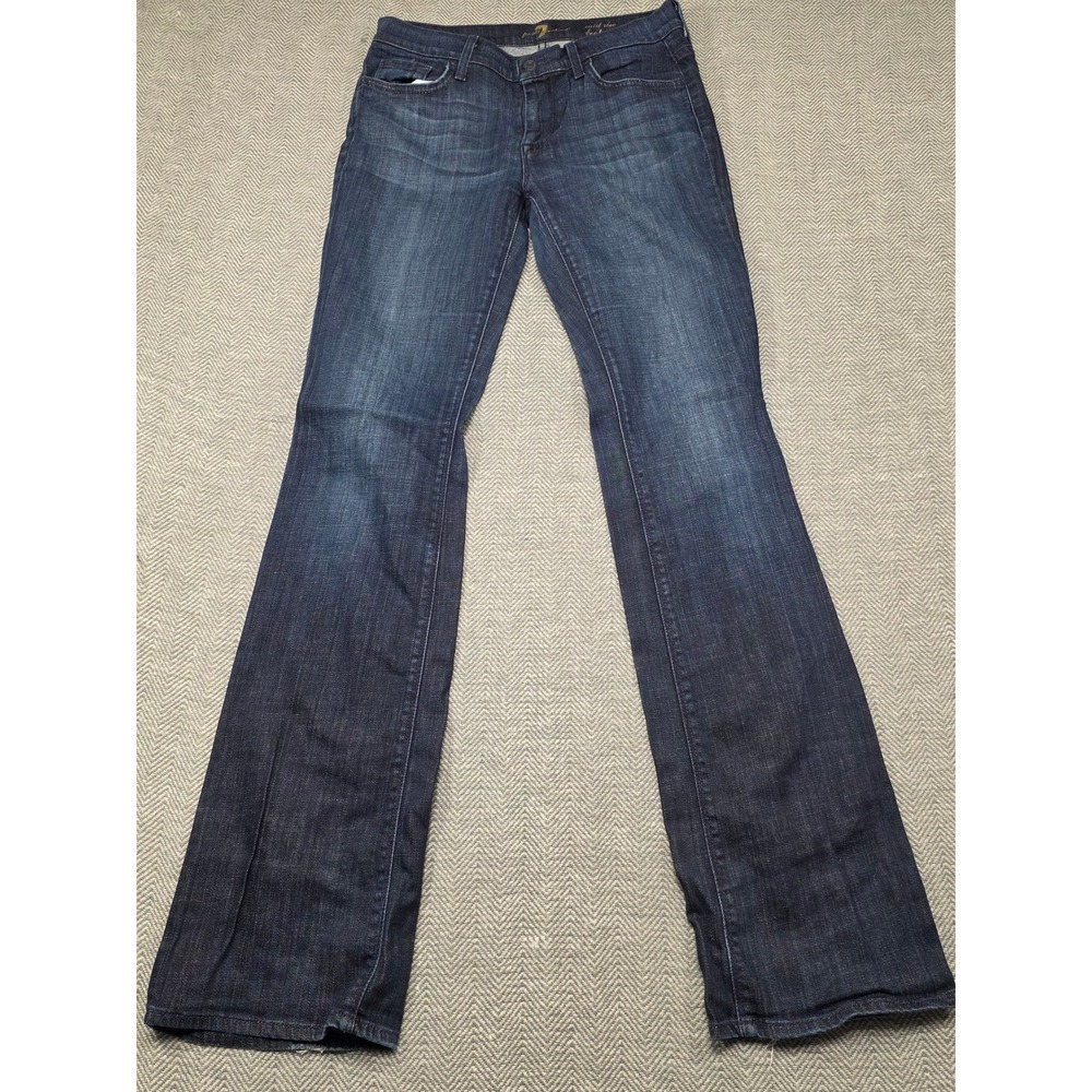 7 For All Mankind Mid Rise Bootcut Jeans Dark Wash Size 29 Made in USA
